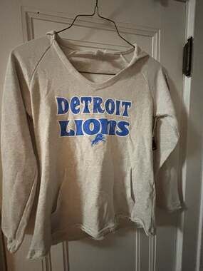 NFL Team Apparel Detroit Lions Ladies Terry Hoodie